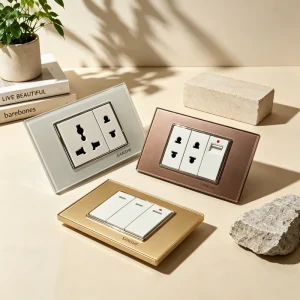 SANSHE CE Luxury Tempered Glass Panel US Standard 118 Type Wall Switches and Universal Power Sockets for Home Hotel Office Decor