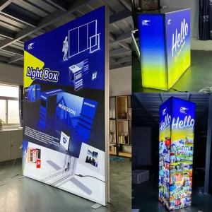 SEG Frameless Fabric LED Light Box Back Wall for Exhibition Booths