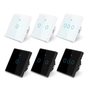 SIXWGH for Smart Life RF433&WIFI Smart Wall Touch Switch Home EU Alexa Compatible IP44 Waterproof 10A Light Switches