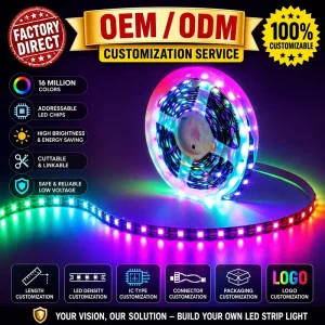 SK6812 WS2812B RGBW Addressable IP68 Waterproof Smart LED Strip Wi-Fi App and Remote Control