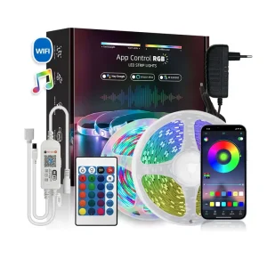 SMD 5050 RGB Smart Strip Atmosphere Light TV Background Light APP Remote Control Wifi Wireless LED Smart Strip Light