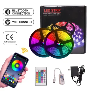 SMD5050 5M Smart RGB LED Strip Light With App Wifi Controlled 5M 10M 15M Led Strip Light for Decoration