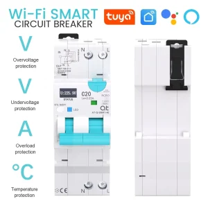 SMR1 Wi-Fi Smart Circuit Breaker DIN Rail RCBO with Leakage Protection and Remote Control