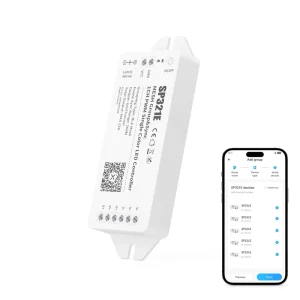 SP321E Mesh Monochrome LED Remote Control, 260m Range, Frame Sync, Wireless Dimmer, DC 5V-24V