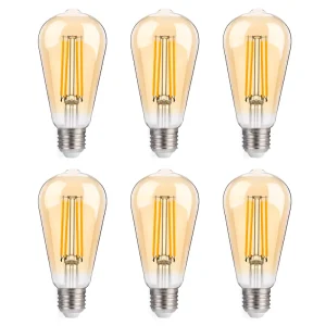 ST19 Amber Edison LED Filament Bulb E26/E27 900LM AC110V-220V 8W Retro Style