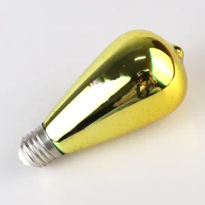 ST64 3D Firework Light Bulb Edison Glass LED Bulb E27 Colorful Decorative Gold Green Light Bulb for Bedroom Home Restaurant Bar