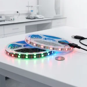 SXZM 5V RGB LED Strip 5050 6mm Ultra Narrow PCB Black White Flexible USB Powered 1 LED Cut 5M 300LEDs Tape Light Tiras Led