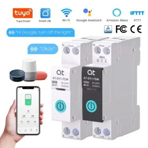 SY1 Wi-Fi Smart Circuit Breaker 1P 1-63A Adjustable DIN Rail Mini MCB with Remote Control