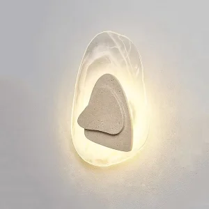 Scandinavian Creative Glass Stone Sconce Waterproof LED Wall Lamp for Villa’s Living Room Staircase Outdoor for Atmosphere