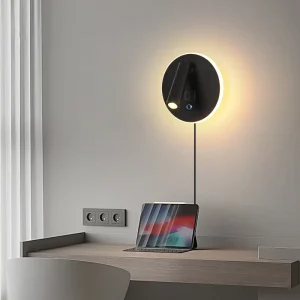 Sconces Mounted Wall Lights, Plug In Wall Lamps for Bedroom Living Room, Reading Lights for Books in Bed