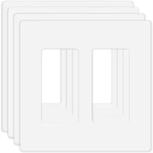 Screwless Decorator Wall Plate Light Switch Outlet Cover IP44 Plastic