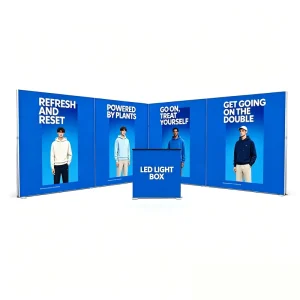 Seamless Spliced Backlit Modular Light Box Booth with Fade-Resistant Fabric