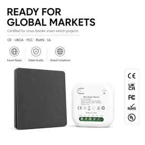 Self-Powered Waterproof Double Pole 1 Gang 1 Way RF Wireless Wall Switch Panel 100m Range IP44