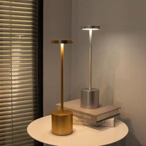 Senya Pro Geometric Metal Table Lamps Modern LED Desk Light Dimmable Cordless Rechargeable Bedside Ambient Decorative Lamp