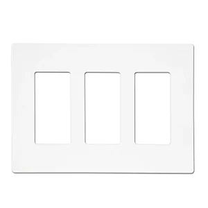 Shanghai Linsky 3 Gang Screwless White Decorator Switch Outlet Wall Plate PC Material House Use ETL Certified 10 Year Mechanical