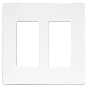 Shanghai Linsky US Standard 2 Gang White PC Material Decorator Switch Outlet Screwless Snap in Wall Plate for House Use