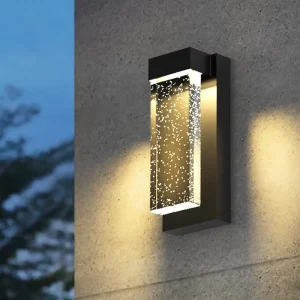 Shingel Stainless Steel Solar Fence Outdoor up and Down Solar Wall Lamp Waterproof Landscape Garden Light for Fence Staircase