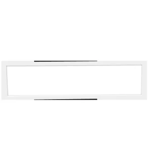 Side-Emitting LED Flat Panel Light 120x30cm Aluminum Frame CRI 90 UGR<16 Anti-Glare