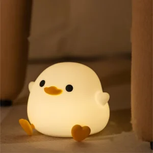 Silicone Duck LED Night Lamp, USB, Touch Control, Sensor, Bedroom