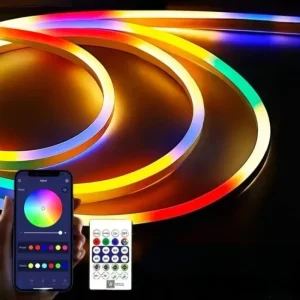 Silicone Neon Rope Light Music Sync DIY Multicolor Chasing Strip Tape for Room Wall Decor Neon LED Strip Light Led Strip Lights