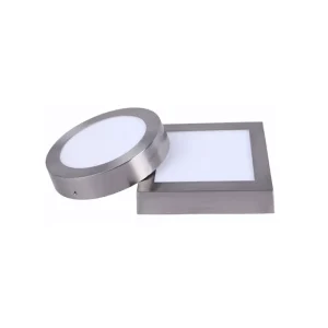 Silver Frame Round Surface Mounted LED Panel 6W 12W 18W or 24W
