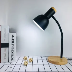 Simple Design Adjustable Desk Lamp On Off Switch Wood Table Lamp
