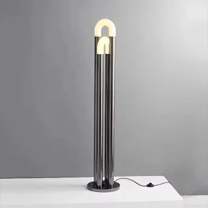 Simple Fashionable Curved Tube LED Floor Lamp for Hotel Halls Model Room Living Room Modern Minimalist Floor Light