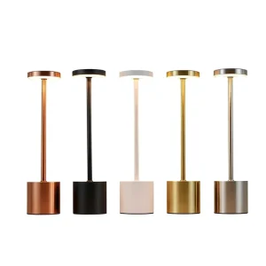 Simple I-Shaped American Retro Table Lamp Touch Night Light for Bedside and Multi-Room Use, Battery Powered