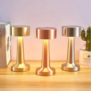 Simple LED Rechargeable Touch Metal Table Lamp Three Colors Bedside Creative Ambient Light Bar Outdoor Decoration Night Light