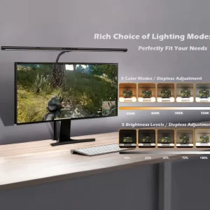 Simple Modern Electric Flexible Eye Caring Aluminum Clamp LED Desk Lamp with Sensor Dimming DC 24V for Home Office Reading Room