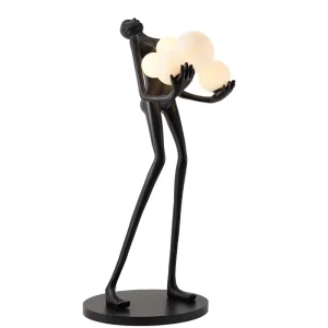 Simple Modern Sculpture Hug Ball Resin Floor Lamp LED Light E27 Foot Switch Home Decor