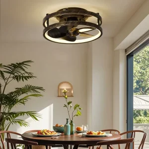 Simple Modern Silent Ceiling Fan Light for Living Room Dining Room and Bedroom