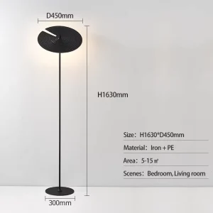 Simple Round Bedside Floor Lamp Rotatable Metal Post-modern Decorative Lamp for Bedroom Living Room Hotel
