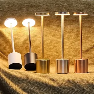 Simple Touch Sensor LED Table Lamp Rechargeable Desk Lamp 3Colors Adjustable Bedside Creative Ambient Light Bar Room Decor Light
