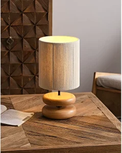 Simple Wood Table Lamp for Living Room Hotel Villa Bedroom Decoration LED Table Lamp