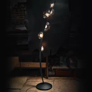 Simple and Modern Leather Dewdrop Artistic Floor Lamp for Home Hotel Living Room and Bedroom