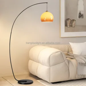 Simple and Practical Modern Iron LED Floor Lamp with Corner Ambient Lighting for Living Room and Study Room
