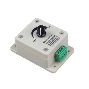 Single Color LED Dimmer Controller Switch 8A Adjustable Brightness for Lamp Bulb Strip Driver DC 12V & 24V