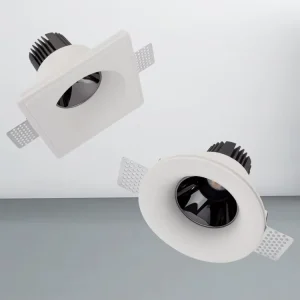 Single Double Head LED Hotel Downlight 10W 20W 30W 40W Trimless Aluminum Ceiling Light