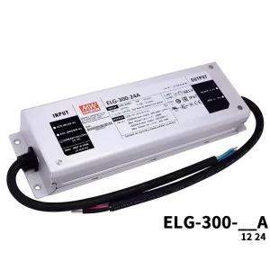 Single Output Outdoor LED Driver ELG-300-12 300W Dimmable CC AC/DC Power Supply 95% Efficiency 22A Output Overvoltage Protection