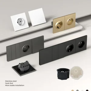 Single Pole 1-Gang 2/3-Way 16A 250V PC Material Square Push Button App-Compatible Home Wall Switch