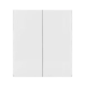Single Pole 10A White Wall Switch EU Standard 2 Gang 2 Way PC Material CE Certified IP20 250V