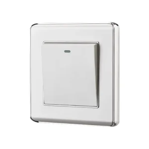 Single Pole Concealed Wall Switch and Socket 10A 250V White Plated UK Standard IP20