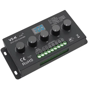 Skydance V5 K 12 48VDC 5 CH 5 Knob PWM Dimming RF 2.4G LED Controller LED Dimmer for Dim CCT RGB RGBW RGB+CCT LED Strip