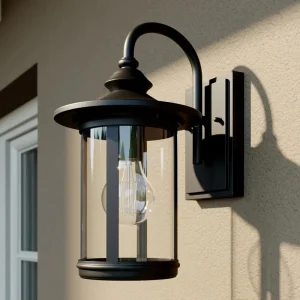 Sleek Outdoor Wall Lamps Electric with Aluminum Base Waterproof Cylinder Design for Courtyard and Garden Space