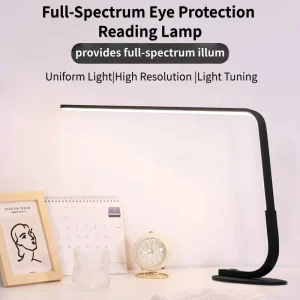 SleekLine Minimalist LED Desk Lamp Eco Friendly Simple Square Shade Eye Caring Design for Home Office Modern Style
