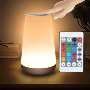 Sleep Aid Lighting Bedroom LED Touch Sleep Desk Lamp Remote Control RGB Color Changing USB Rechargeable Night Lighting Device
