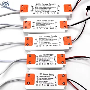 Slim 12V 24V LED Driver Connect Lighting Driver Switching Power Supply for Touch Dimmer Switch 12W 24W 36W 48W 60W