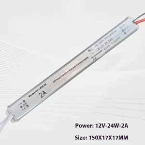 Slim 12V 24V LED Light Strip Transformer 1.5A Low-Voltage Light Box Driver Single-Output DC Switching Power Supply 100-265V