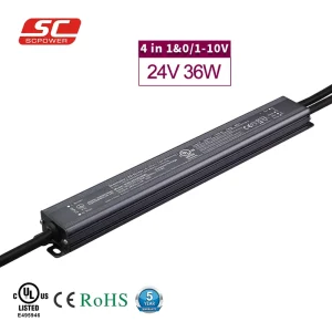 Slim 24VDC 36W LED Driver Outdoor IP66